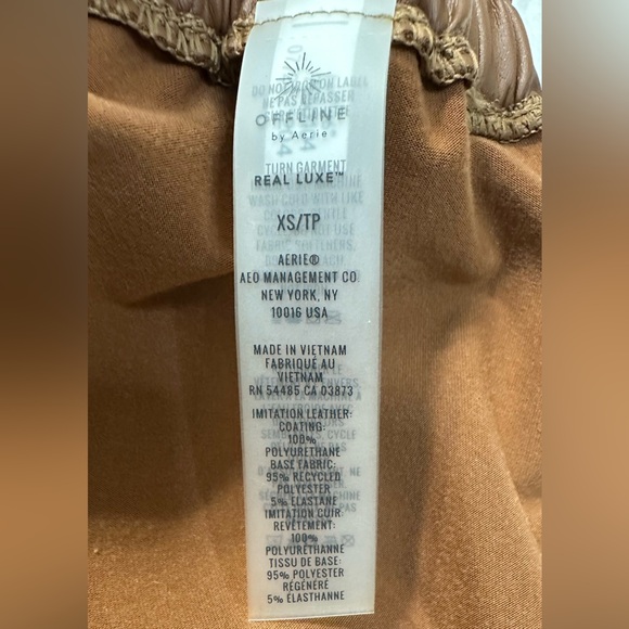 OFFLINE By AERIE | Real Luxe Faux Leather Wide Leg Pant With Pockets Size XS|TP - Picture 6 of 14